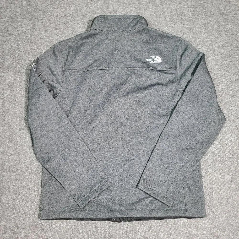 The North Face Windwall Men's Full Zipper Jacket Size M Gray Embroidered Home Go